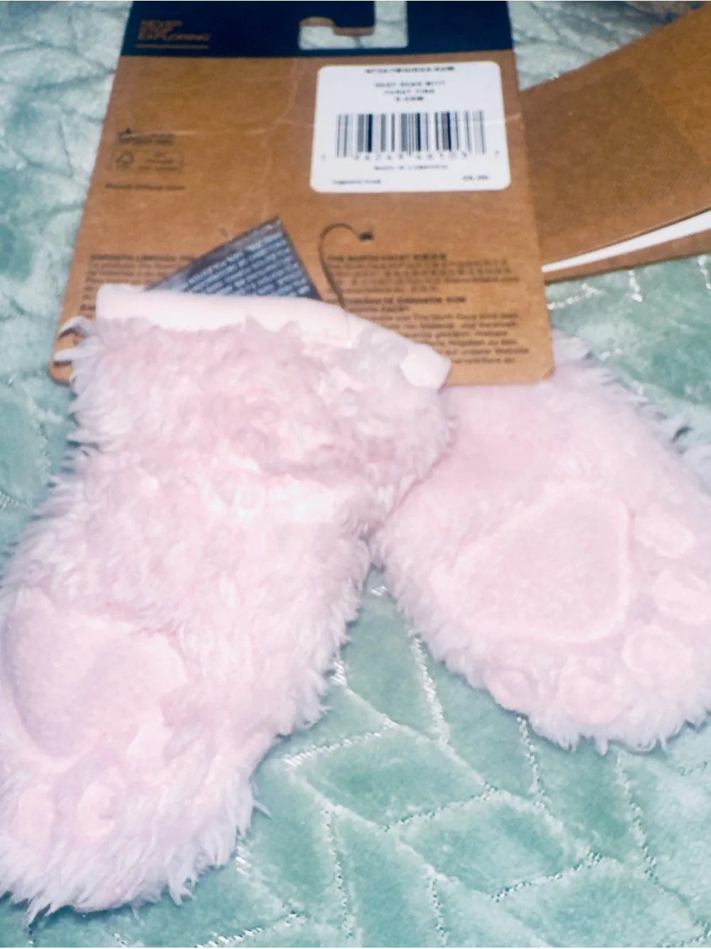The North Face Baby Bear Suave Mitts in Soft Pink
